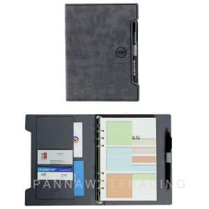 sticky note book with pen