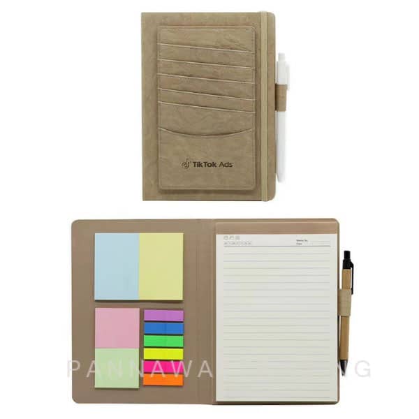 sticky note pad with pen