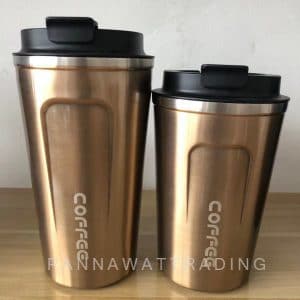 แก้วกาแฟเก็บความเย็นสีทอง