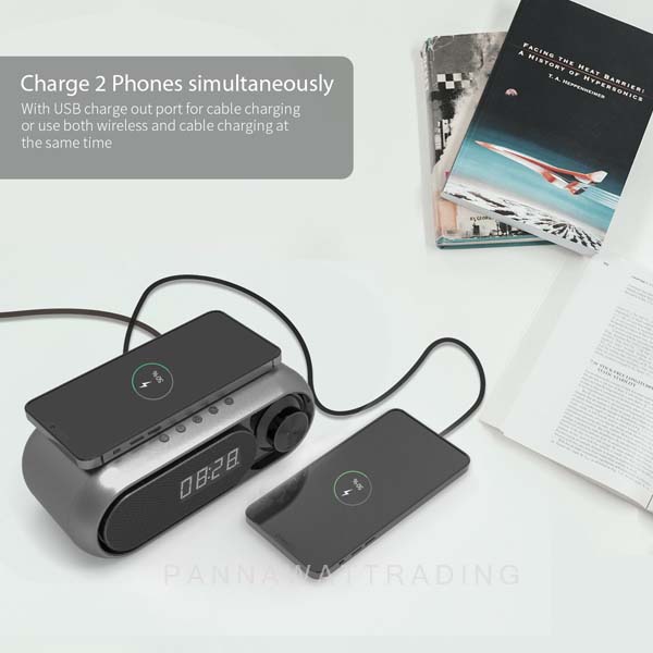 ลำโพงบลูทูธ 3 in 1 พร้อมที่ชาร์จไร้สาย wireless charger - Image 5